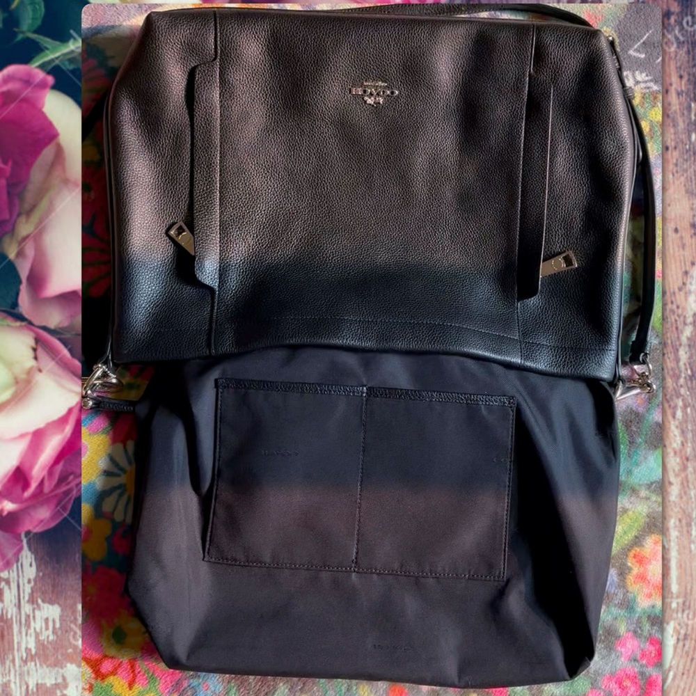 Coach Black Pebbled Leather Hobo Bag - Picture 11 of 15